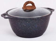 Saucepan 3L with non-stick coating with with glass LID (Blue)