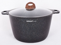 Saucepan 10L with non-stick coating with with glass LID (Blue)