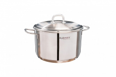 Stainless steel pan 6L with glass lid, Safia line