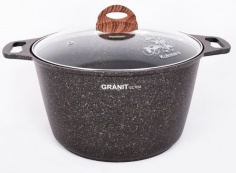 Saucepan 8L with non-stick coating with with glass LID (Blue)