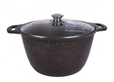 Saucepan 6L with non-stick coating, glass LID